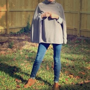 Vintage Heather Grey Cape